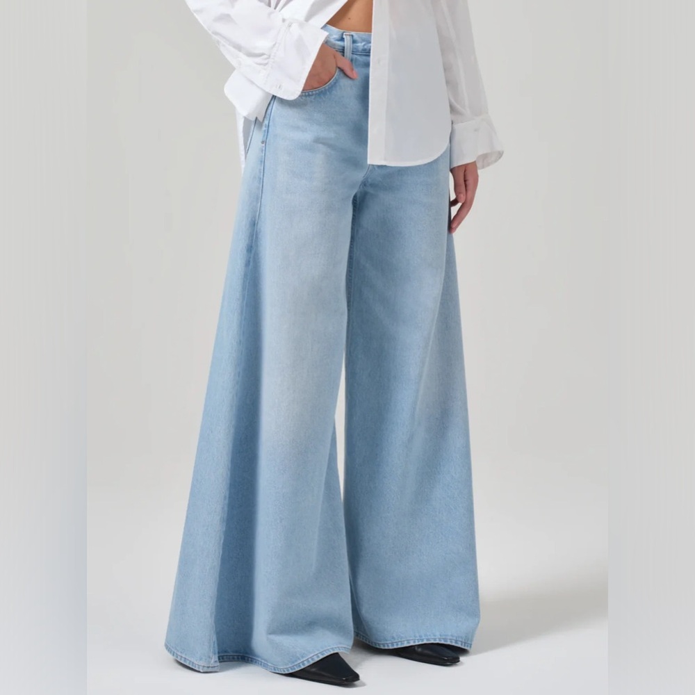 Citizens Of Humanity Amari Light Blue Wide Leg Jeans